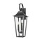 Z-Lite Gannon 3 Light Outdoor Wall Light, 10in. W x 27.25in. H, Black 5008B-BK - alternate 1